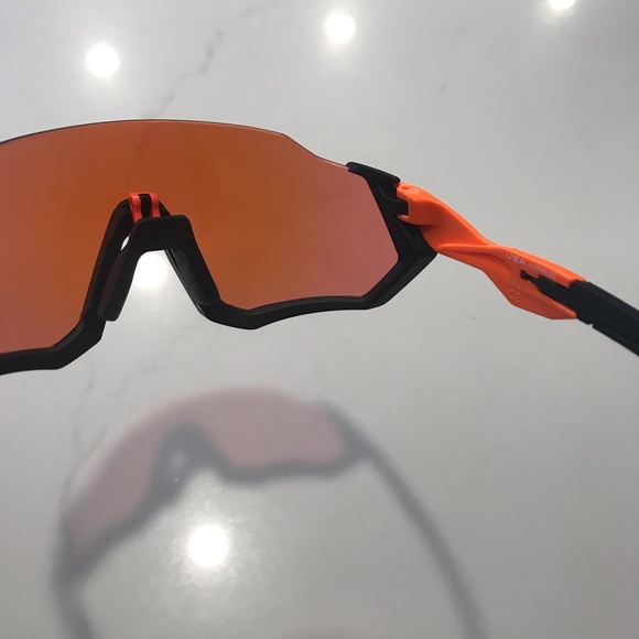 Oakley Mens Flight Jacket Sunglasses Orange Black - Picture 5 of 6